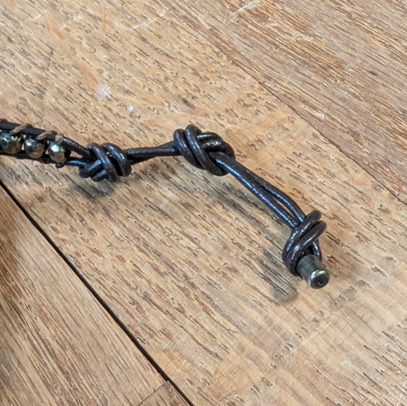 β¨ Dazzling Double Wrap Beaded Leather Bracelet β Effortlessly Chic & Boho Glam! - Picture 4 of 7